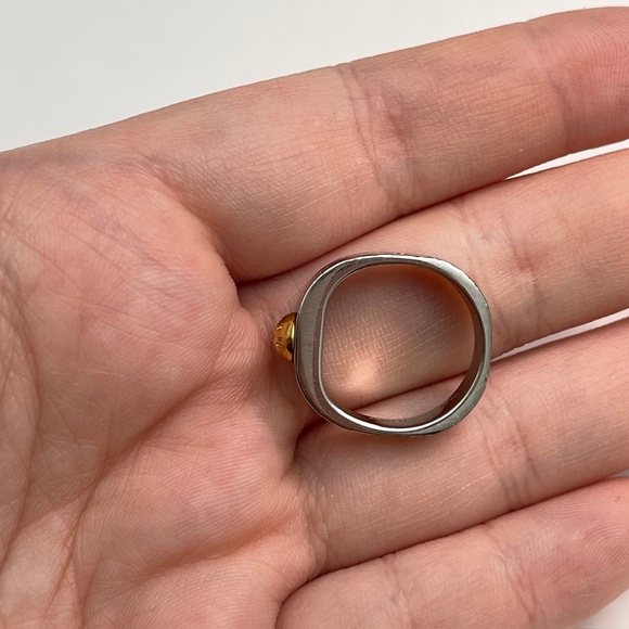 Louis Vuitton Berg Nanogram Ring M Silver/Gold M00217 w/ box and dust bag - Picture 12 of 16